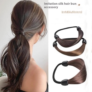 <span class=keywords><strong>Coiffure</strong></span> quotidienne cheveux chouchou élastique tressé Extension de cheveux chouchous pour femmes accessoires de cheveux à la mode perruque bandeau - Product Image 2