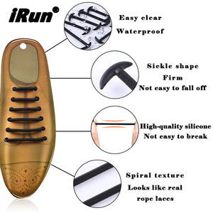 Meimirun − lacets de <span class=keywords><strong>chaussure</strong></span> en caoutchouc et Silicone, marron, sans nœud, pour hommes - Product Image 3