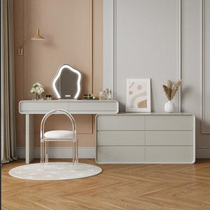 طاولة تزيين صلبة فاخرة وخفيفة لغرفة النوم تصميم إنستغرام مع دلو مكتب مكياج مكياج متكامل - Product Image 2