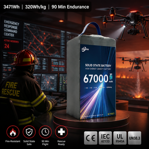 แบตเตอรี่โดรนดับเพลิง XINGTO 14S แบบโซลิดสเตท 67000mAh 51.8V 3471Wh 320Wh/kg 10C สำหรับงานยกหนักฉุกเฉิน UAV กำลังไฟ OEM - Product Image 1