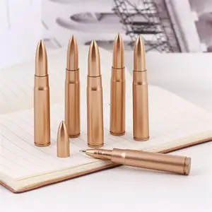 Creative retro bullet shape ballpoint pen simulation weapon oil pen blue ink promotional gift neutral pen