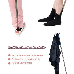 Corne à chaussures portable en acier inoxydable avec cuillère à chausse-pied évolutive à long manche pour hommes et femmes - Product Image 6