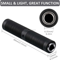 6.35mm 1/4 inç TRS/TS çoğaltıcı kadın ses konektörü 6.35mm F/F Stereo Mono Jack uzatma adaptörü marangoz için amplifikatör gitar