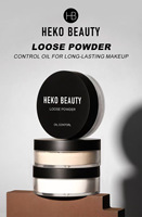 Poudre libre naturelle HEKO BEAUTY, poudre pour le visage imperméable, contrôle du sébum, poudre fixante pour tous types de peau