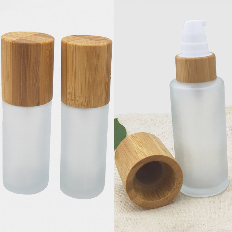 Frosted Glass Cream Biodegradable Cosmetic Jars 0.35oz To 3.5oz Sprayer Pump