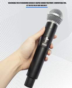 NGVM <span class=keywords><strong>SM58</strong></span> pour système de microphone <span class=keywords><strong>sans</strong></span> <span class=keywords><strong>fil</strong></span> à bobine mobile, unidirectionnel, pour karaoké, DJ, fête, église, discours de mariage - Product Image 3