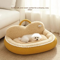 Coussin pour chat en coton PP épais en forme de nuage, chaud pour l'hiver, toutes saisons, amovible et lavable, canapé-lit pour chien, tapis pour petit chien, niche pour chien