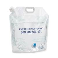 Poche à eau avec valve pour l'eau potable 5L, sac à eau portable, emballage flexible