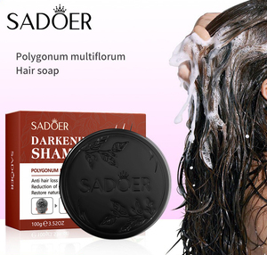 SADOER Sapone Shampoo per Capelli Bianchi al Polygonum Multiflorum, Ripristina il Colore Naturale dei Capelli Grigi, da Bianco a Nero B1 - Product Image 1