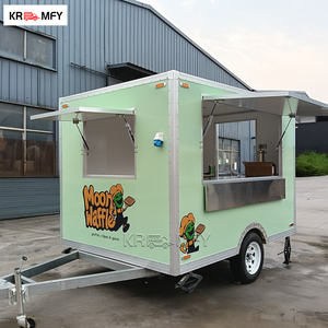 Carrito de café y dulces, quiosco de venta de alimentos, carrito popular para aperitivos, quiosco de comida, cocina tipo caravana, remolque pequeño para postres, remolque de comida con barra de remolque - Product Image 1