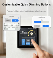 Promotion L10 Tuya Wifi Zigbee Interrupteur mural intelligent tactile plein écran avec variateur 1 canal, commande vocale Alexa Google