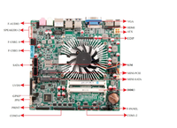 Motherboard Desktop Mini ITX Tipis Intel Haswell I5 4200H Baru, DDR3L Double Channel SATA dengan Output VGA/HD-MI/EDP/LVDS