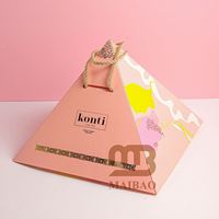 Nouvelle boîte de présentation pyramidale personnalisée pour plats à emporter, idéale pour les snacks, pâtisseries, viennoiseries et desserts, avec couvercle