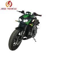 Moto électrique au lithium 10000w de couleur verte/noire Z1000 avec phare à yeux de loup