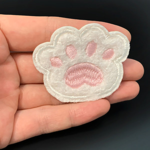 2025卸売りかわいい犬の子犬パッチ足鉄刺繍シェニールパッチカスタム刺繍接着パッチ花柄 - Product Image 2