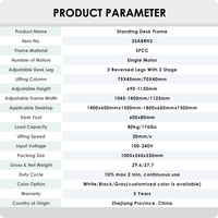 Escritorio de Computadora en Forma de L, Altura Ajustable, Tres Patas, Eléctrico, Moderno, Ejecutivo, Ajustable, para Trabajar Sentado o De Pie