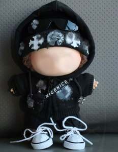 Muñeco Colgante de Plástico de Dibujos Animados Cool Black Croxin Rabubu de 17cm, Juguete Imprescindible, Ropa de Hada Labuibui, Abrigo, Escala 1:3, 14+ Años - Product Image 3