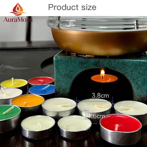 Nến tealight sáp parafin nhiều màu, không khói, không mùi, không lửa, 100 chiếc, cháy 2-8 giờ, dùng cho Giáng sinh, đám cưới, sinh nhật - Product Image 3