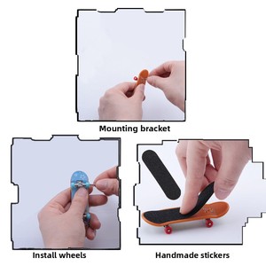 Noël Art travail doigt planche à roulettes bricolage auto-assemblage doigt planche à roulettes chiffre pont doigt jouets cadeau de noël - Product Image 5