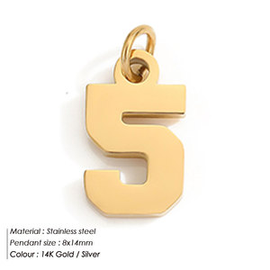 Colgantes y Dijes de Moda Personalizados de Acero Inoxidable 316L a Granel, Dijes con Letras Árabes para la Fabricación de Joyas, Pulseras y Collares - Product Image 4