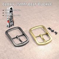 CLOXY – ceinture décontractée pour femmes, 25mm, en alliage de zinc, avec boucle à trois glissières, accessoires DM529