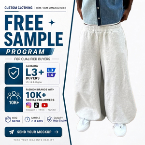 <span class=keywords><strong>Pantaloni</strong></span> Sportivi in Felpa Pesante Personalizzati Huili Factory, Modello Oversize a Gamba Larga per Uomo - Product Image 1