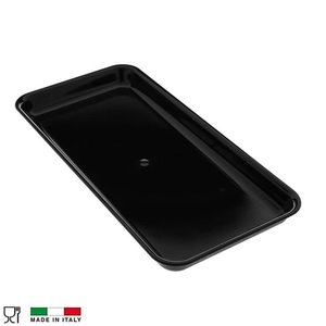 Vassoio Rettangolare per Banco da Macellaio 44x22 Cm Nero Formato A3 Bordo Arrotondato Altezza 2,6 Cm Organizzatore per Frigorifero - Product Image 5