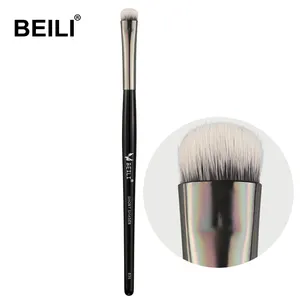 BEILI custom logo single black Best Quality Private Label Portable Eye Blender Short Shader Brush Single Eye Blending Brush