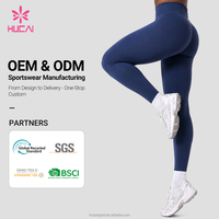 OEM HUCAI Logo personnalisé Leggings de sport et de yoga taille haute effet ventre plat grande taille pour la gym et le fitness