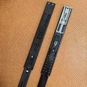 Amortiguación y rebote 4515 Pista Push-Pull de acero completamente extensible de tres secciones para armario Riel de cajón de rebote silencioso de bola sólida - Product Image 1