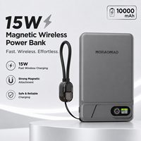 Batterie externe magnétique sans fil en alliage d'aluminium de qualité supérieure 5000 mAh ultra-mince 15W Qi2 & 20W PD à charge rapide, logo personnalisé, vente en gros