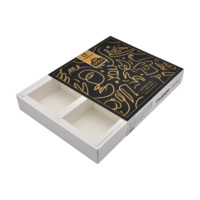 Boîte de mini-truffes au chocolat avec logo personnalisé, estampage à chaud en feuille, Dubaï, Europe, Amérique, emballage cadeau de chocolat alimentaire avec fenêtre