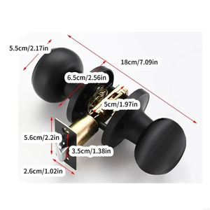 ลูกบิดประตูห้องน้ำเหล็กปลอดภัยพร้อมกุญแจโลหะ ทนทานต่อการกัดกร่อน ดีไซน์เพื่อความเป็นส่วนตัว สำหรับห้องนอนและโรงแรม ประกอบง่าย - Product Image 6