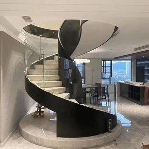 TL cầu thang xoắn ốc trong nhà cầu Thang sắt wiiden cầu thang Đá Cẩm Thạch lan can kính - Product Image 3