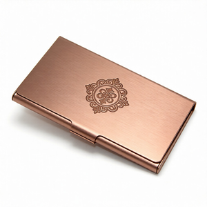 Custom Anodized Stainless Steel Business Card Case CNC Machined <b>Metal</b> Card <b>Wallet</b> - Product Image 3