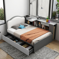 Lit pour enfants de style nordique avec tiroir de rangement MDF Board Home Bed Furniture