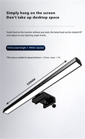 Barra de Luz Moderna para Monitor de Computadora, ABS, Atenuación Automática, Control Táctil, Alimentación USB, Lámpara LED para Lectura Electrónica, 3 Colores, Atenuación Continua