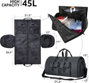 Échantillon gratuit – Sac de voyage vintage très populaire pour vêtements, grand sac de sport, sac de voyage pour costumes avec pochette à chaussures pour hommes et femmes - Product Image 6