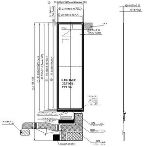 3,2 дюймов 262*928 MIPI DSI ooled сенсорный экран IPS 30Pin полосатый бар 3,19 дюймов amooled модуль дисплея с емкостным сенсорным экраном - Product Image 6