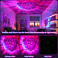 Moderno ABS cuerpo inteligente noche luz Control remoto estrella proyector RGB Mini proyector luz Led