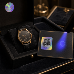 Maßgefertigter Laser-Sicherheitshologramm-Aufkleber mit Rubbelfeld, QR-Code, Seriennummer und 3D-Hologramm-Etikett - Product Image 1