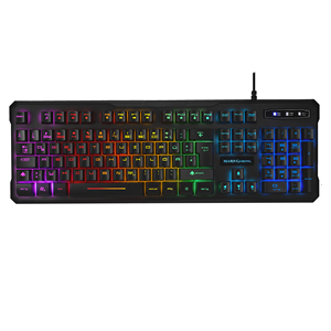 MARS chơi game mk218de RGB Bàn phím cơ khí H-Mech <span class=keywords><strong>AntiGhosting</strong></span> Kailh công tắc màu đỏ QWERTY bố trí Tiếng Anh Đức hỗ trợ PC - Product Image 1