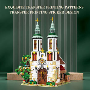 Nouvelle arrivée Reobrix 66023 St Andrew's Church MOC bloc de construction bricolage assembler modèle vue sur la rue briques pour la fête des enfants - Product Image 3