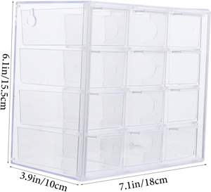 Wholesale 12 <b>Drawers</b> Deskrop <b>Organizer</b> Acrylic Case Transparent <b>Plastic</b> Storage Box for Jewelry Cosmetic DIY Crafts Office - Product Image 4