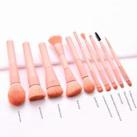 DailyQueen French Boutique – Lot de 12 pinceaux de maquillage professionnels à double embout, en poils synthétiques, avec logo personnalisé et marque privée, pour blush et anticernes