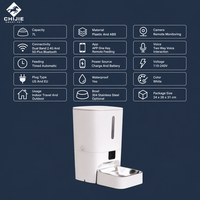 Distributeur de nourriture intelligent pour animaux de compagnie, étanche, 7L, avec caméra, surveillance à distance et Bluetooth WiFi, pour intérieur, voyage et extérieur