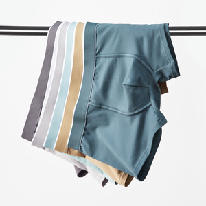 Caleçon en pur coton pour homme caleçon souple avec pochette 3D short respirant et solide pantalon court avec lettres pour garçon - Product Image 1