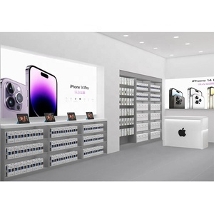 Diseño Interior Moderno para Tienda de Celulares, Mostrador de Exhibición para Tienda de Teléfonos Móviles, Vitrina de Exhibición de Madera Negra - Product Image 3