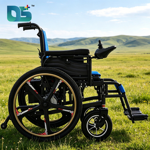 <span class=keywords><strong>Fauteuil</strong></span> <span class=keywords><strong>roulant</strong></span> électrique pliable omnidirectionnel à 5 vitesses réglables, <span class=keywords><strong>avec</strong></span> poignées surélevées et jambes détachables, pour personnes à mobilité réduite - Product Image 6