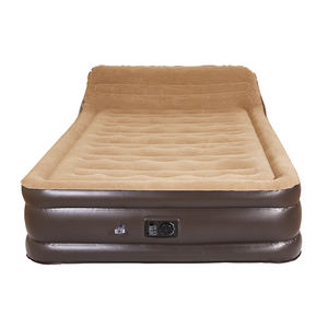 <span class=keywords><strong>Matelas</strong></span> gonflable double confortable épais en PVC souple floqué à double faisceau de vagues surélevé avec pompe intégrée AC - Product Image 3